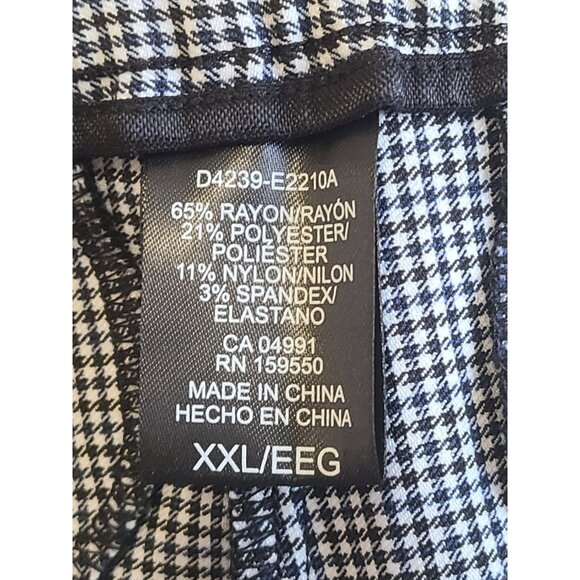 Hilary Radley Women’s Pull on Pants Size XXL Black White Houndstooth NWT - Picture 7 of 8